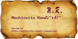 Mechlovits Renátó névjegykártya